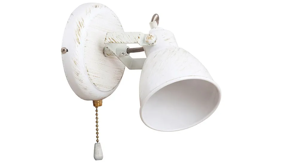 Wandspot mit Schalter Shabby Chic E14 flexibel