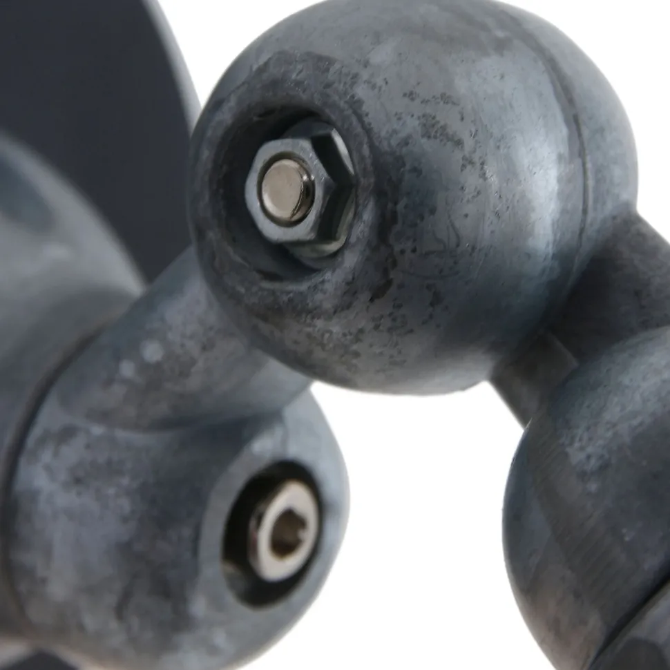 Wandspot mit Stecker in Schwarz Silber T:29 cm flexibel