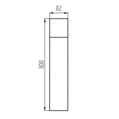 Wegeleuchte Anthrazit 80 cm eckig IP44 E27 ROIS
