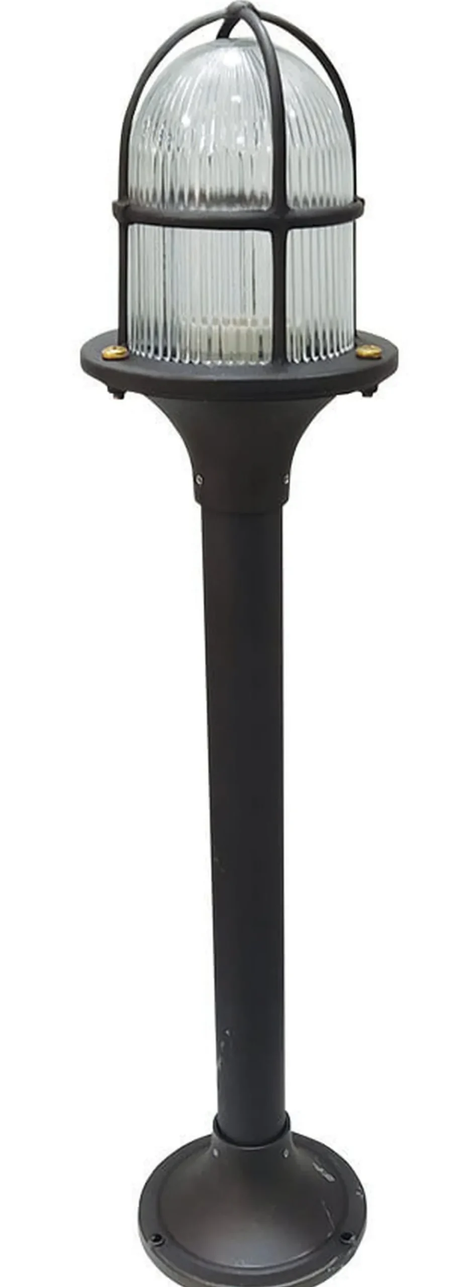 Wegeleuchte außen 63 cm Messing Glas E27 IP54 Maritim