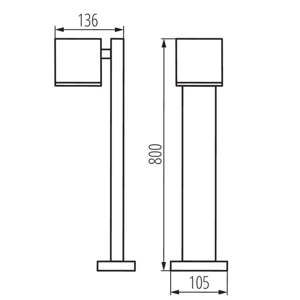 Wegeleuchte außen Anthrazit 80 cm IP44 Modern ERINN