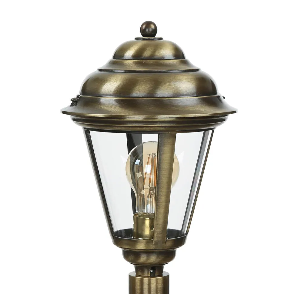 Wegeleuchte außen Messing 100 cm Rustikal in Antik E27