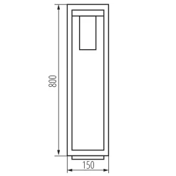 Wegeleuchte Garten außen Schwarz 80 cm Aluminium E27