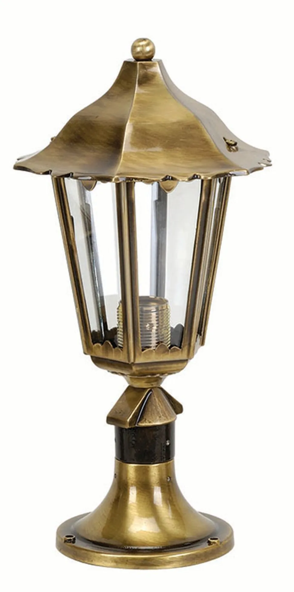 Wegeleuchte Messing H:39cm Rustikal Garten SITIA