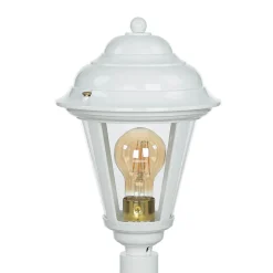 Wegeleuchte Messing massiv Weiß 100 cm Rustikal Garten