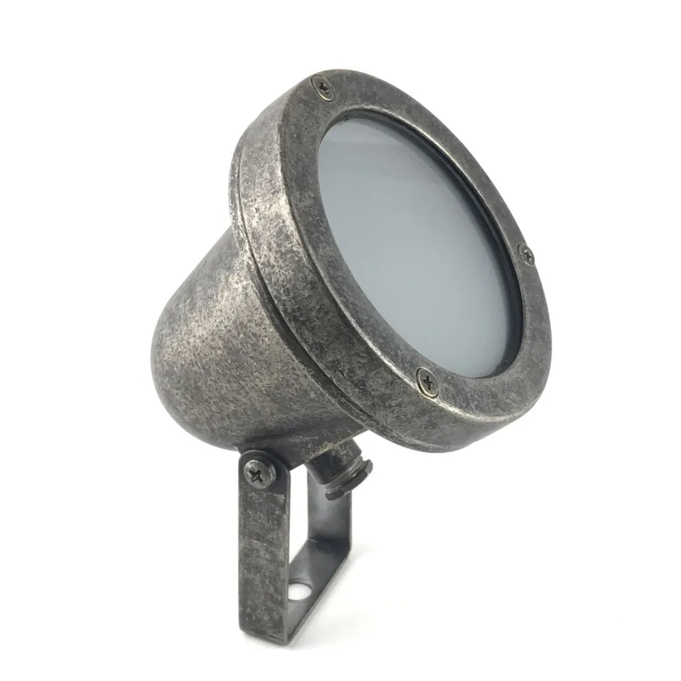 Wegeleuchte schwenkbar Messing Glas GU10 IP64 Ø 9,5 cm