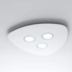 Weiße Deckenlampe Metall blendarm GX53 3-flammig