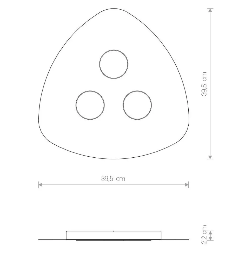 Weiße Deckenlampe Metall blendarm GX53 3-flammig