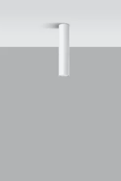 Weiße Deckenleuchte LUTATIA Ø6cm H:30cm GU10 Metall