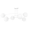 Weiße Deckenleuchte Modern Glas Kugel Schirm 6x E14