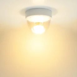 Weiße Deckenleuchte rund Ø18cm IP44 Modern E27