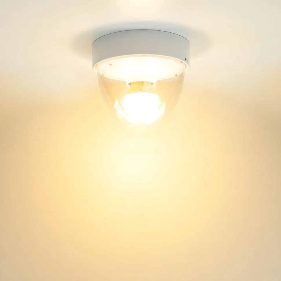 Weiße Deckenleuchte rund Ø18cm IP44 Modern E27