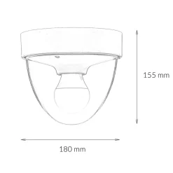 Weiße Deckenleuchte rund Ø18cm IP44 Modern E27