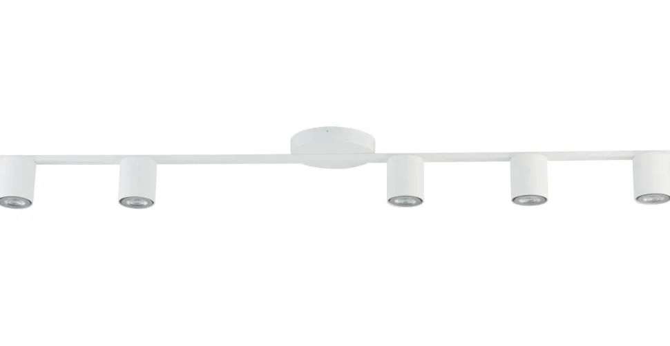 Weiße Deckenleuchte Weiß Metall GU10 110 cm länglich