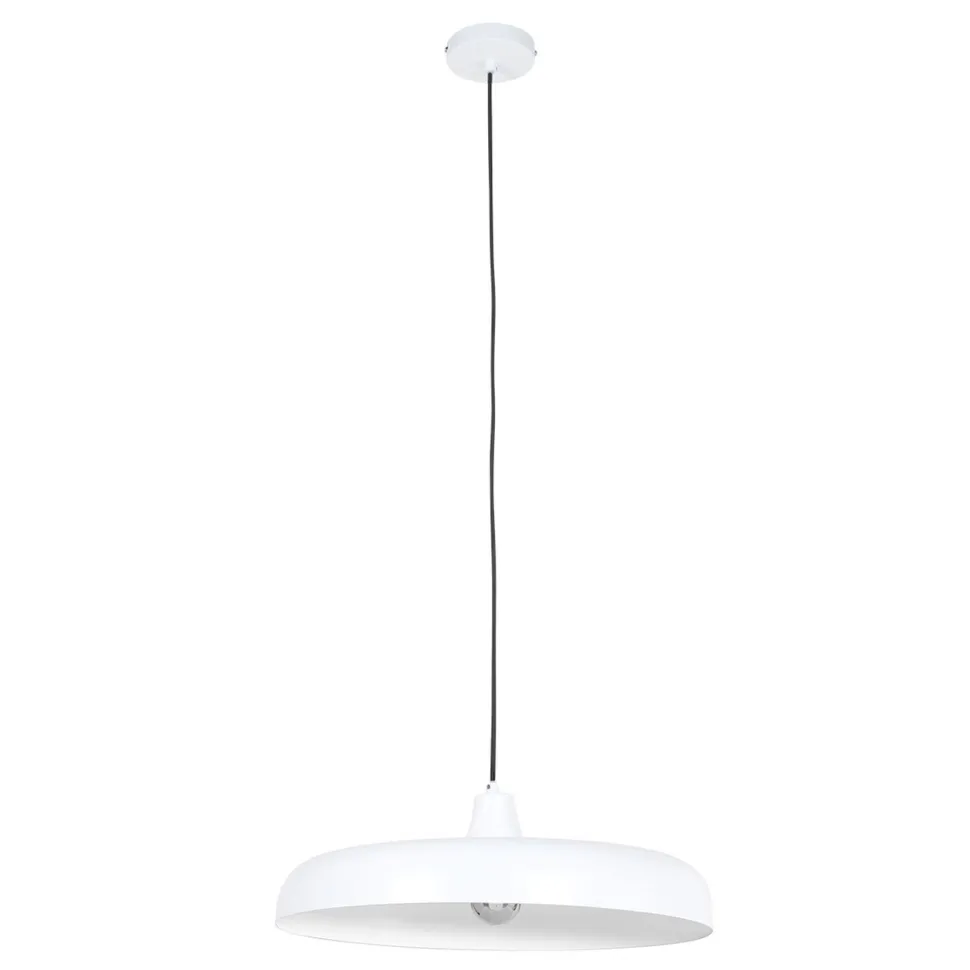 Weiße Hängelampe Metall Ø50 cm rund E27 Modernes Design