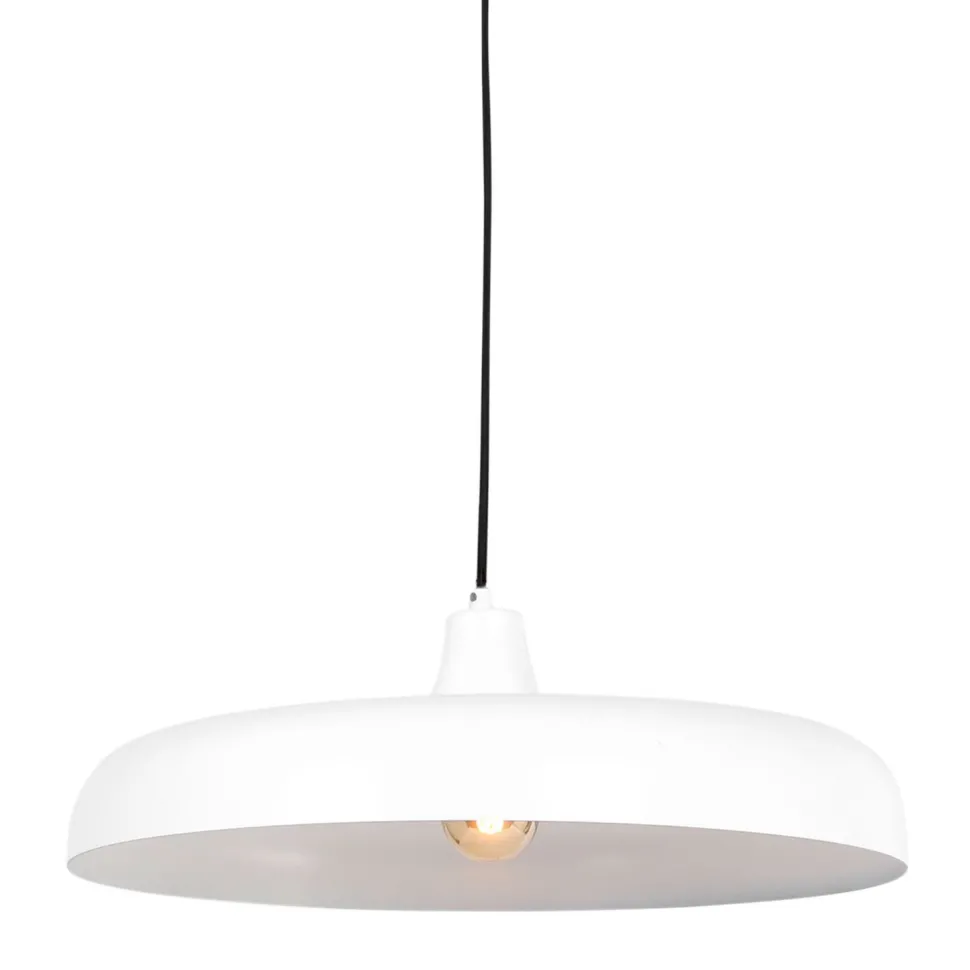 Weiße Hängelampe Metall Ø50 cm rund E27 Modernes Design