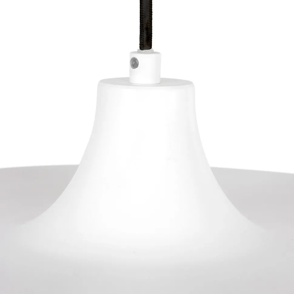 Weiße Hängelampe Metall Ø50 cm rund E27 Modernes Design