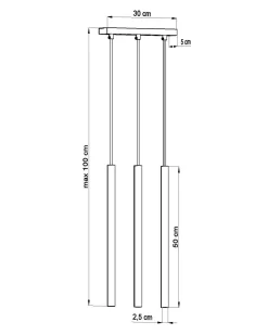 Weiße Hängelampe Metall 3-flammig G9 PETERA Esstisch
