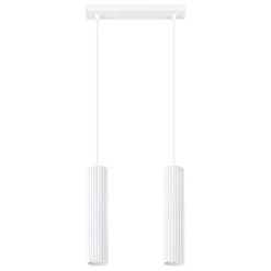 Weiße Hängeleuchte Modern aus Aluminium B: 30 cm 2x GU10 BERTA