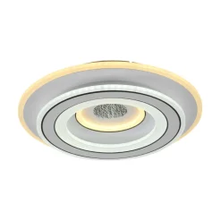 Weiße LED Deckenlampe Dimmer Ø40 cm 5100 lm Nachtlicht