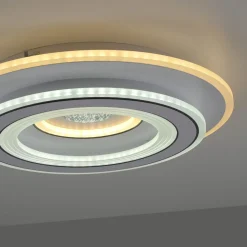 Weiße LED Deckenlampe Dimmer Ø40 cm 5100 lm Nachtlicht