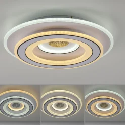 Weiße LED Deckenlampe Dimmer Ø40 cm 5100 lm Nachtlicht