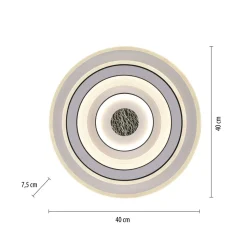 Weiße LED Deckenlampe Dimmer Ø40 cm 5100 lm Nachtlicht