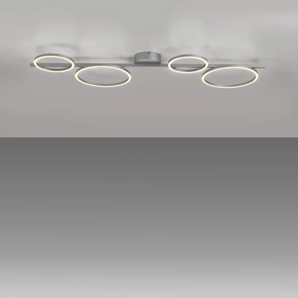 Weiße LED Deckenlampe Metall 120 cm länglich 3000 K