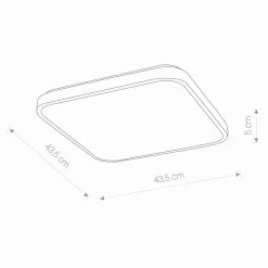 Weiße LED Deckenleuchte IP44 32W quadratisch LUKE