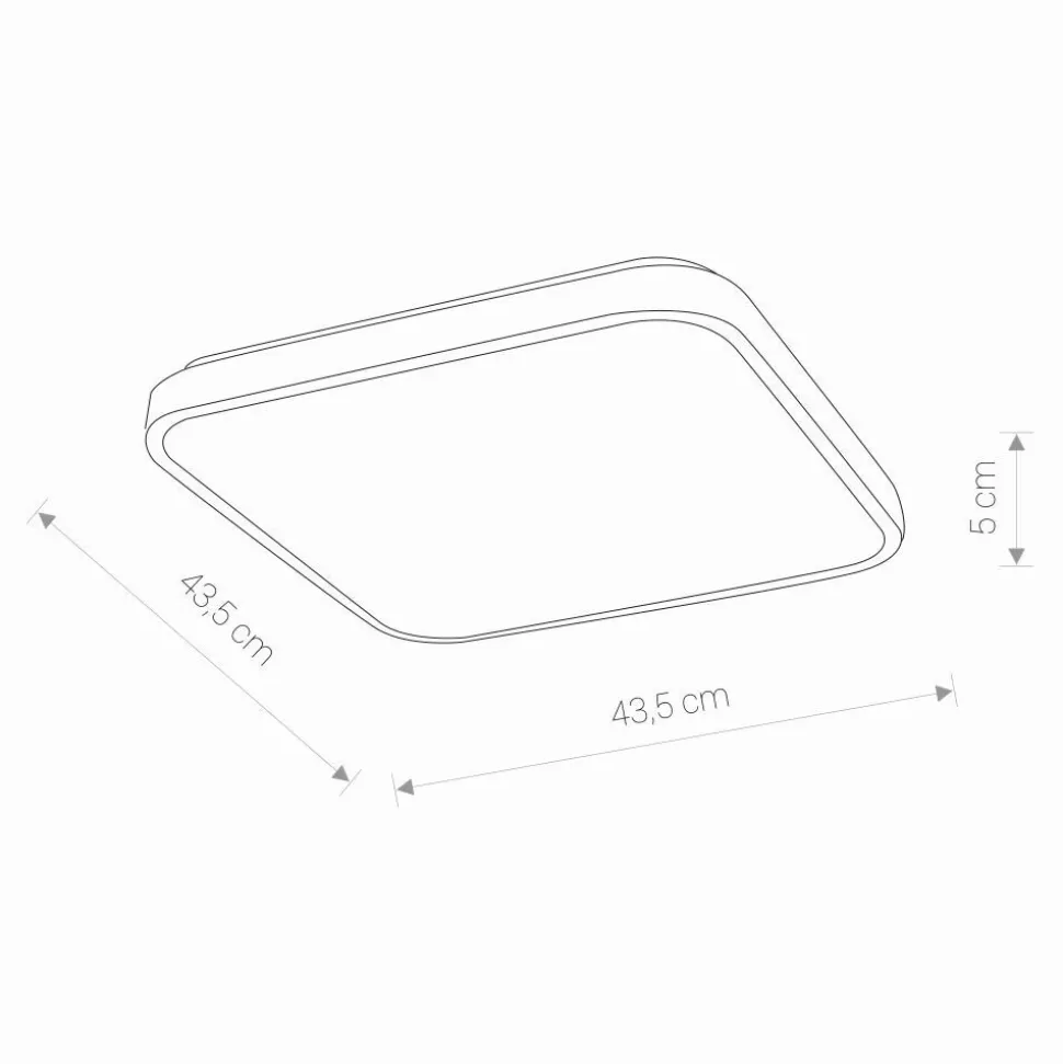 Weiße LED Deckenleuchte IP44 32W quadratisch LUKE
