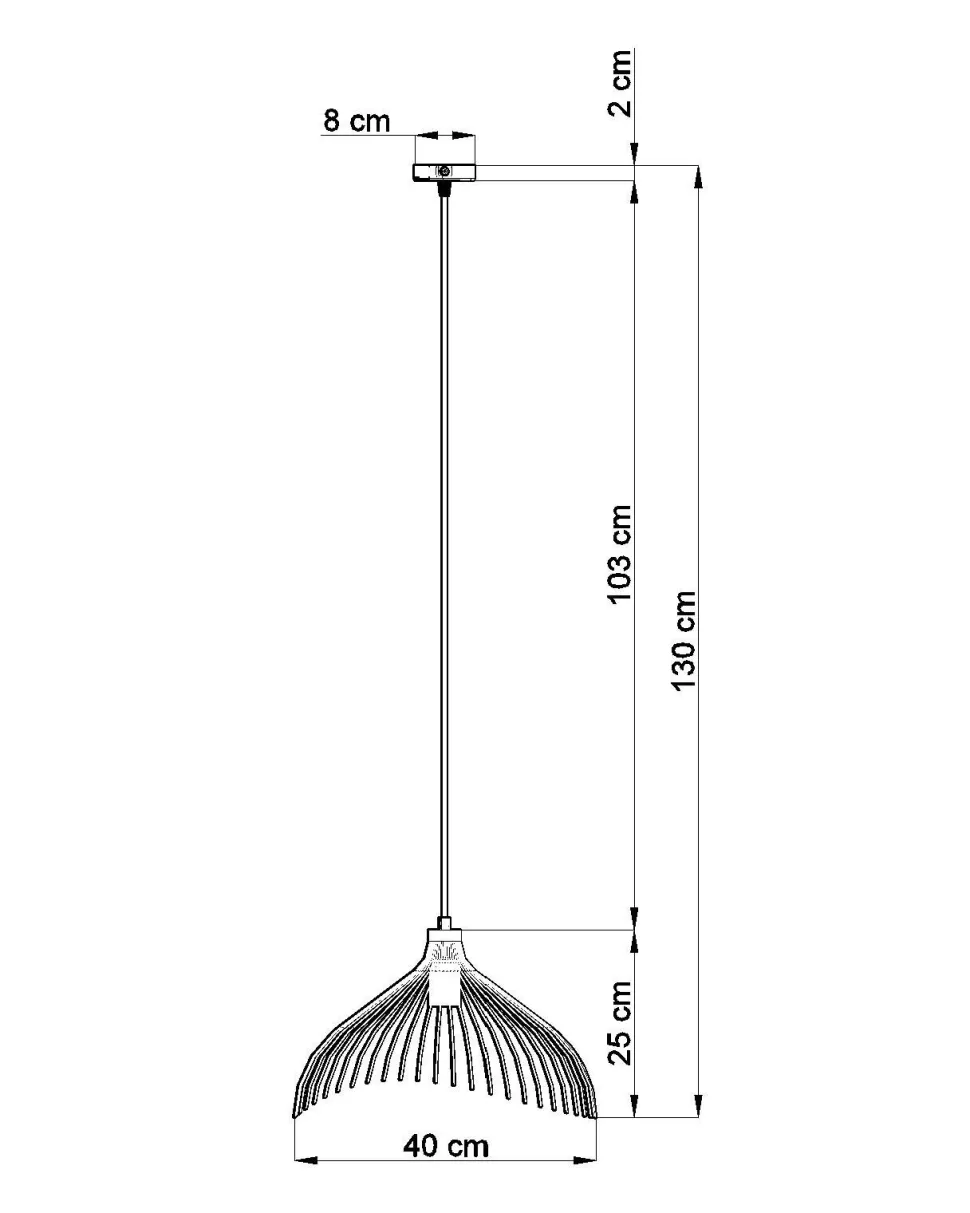 Weiße Pendelleuchte Metall Draht Ø25cm E27 SHORNA