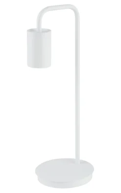 Weiße Tischlampe Metall Lesen 46 cm GU10 minimalistisch