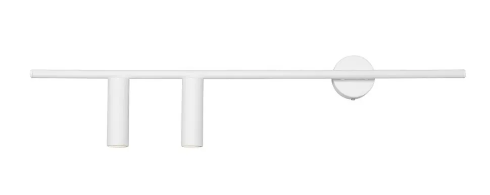 Weiße Wandlampe Metall Zylinder GU10 H:17 cm 2-flammig