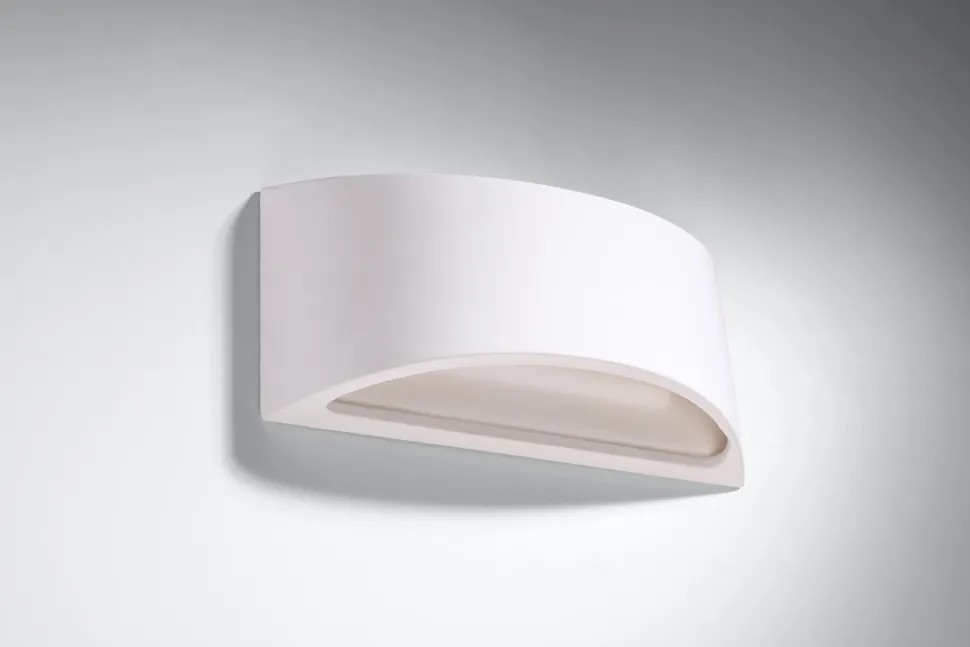 Weiße Wandleuchte Keramik 31,5 cm Up Down bemalbar G9