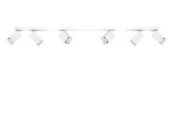 Weißer Deckenstrahler FALERIA 120 cm lang 6x GU10