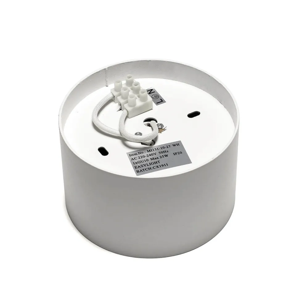 Weißer Deckenstrahler POINT Ø13cm H:9cm GU10 Modern