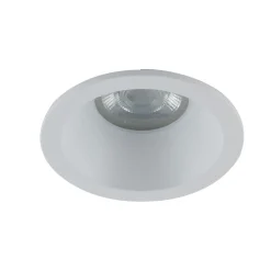 Weißer Einbaustrahler IP65 Metall Glas Ø8,5 cm rund