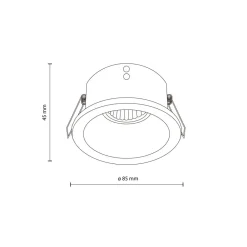 Weißer Einbaustrahler IP65 Metall Glas Ø8,5 cm rund