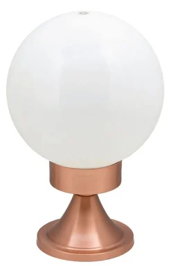 Wetterfeste Gartenleuchte VERIA Kupfer Weiß H:30cm