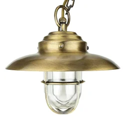 Wetterfeste Hängelampe KAVALA Messing Maritim IP54