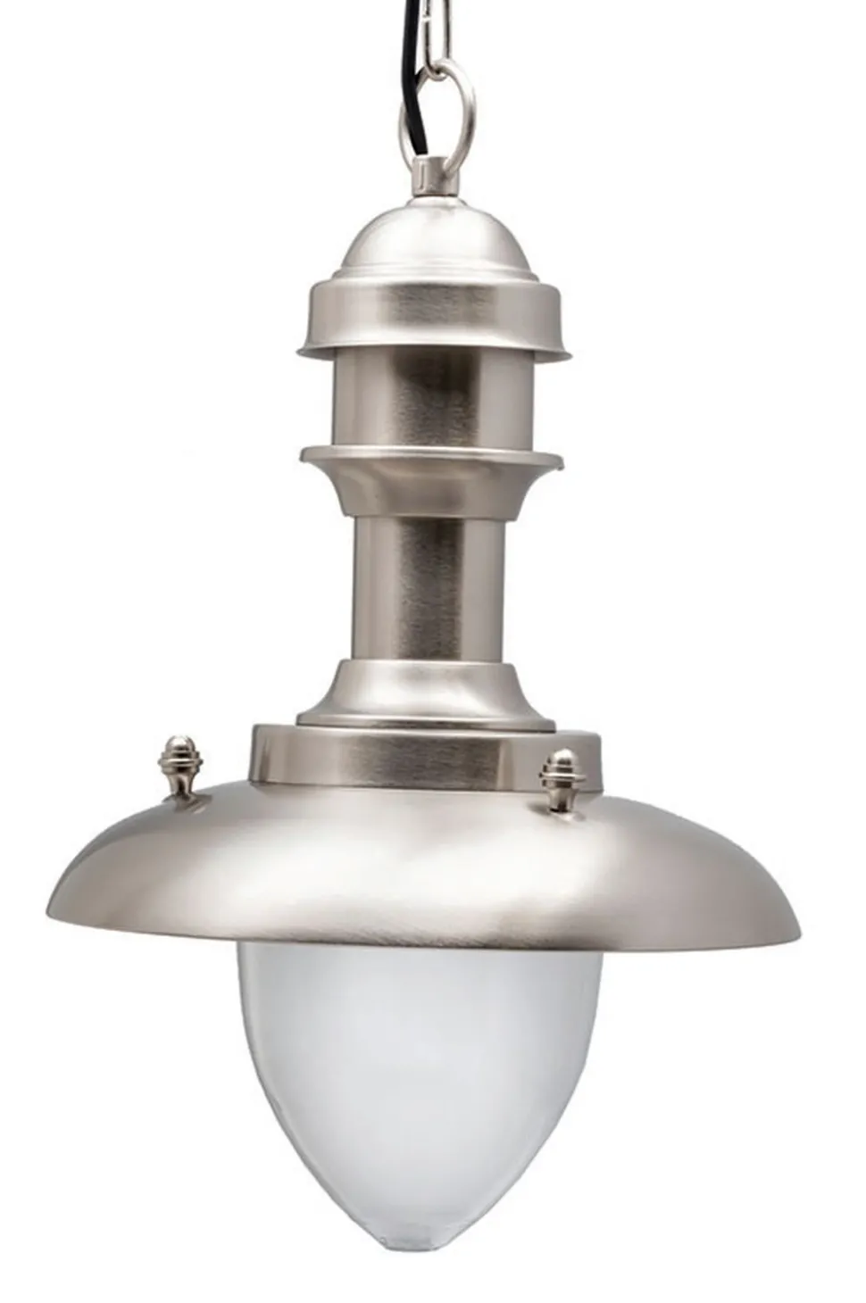 Wetterfeste Hängelampe LAURION Nickel Maritim IP43