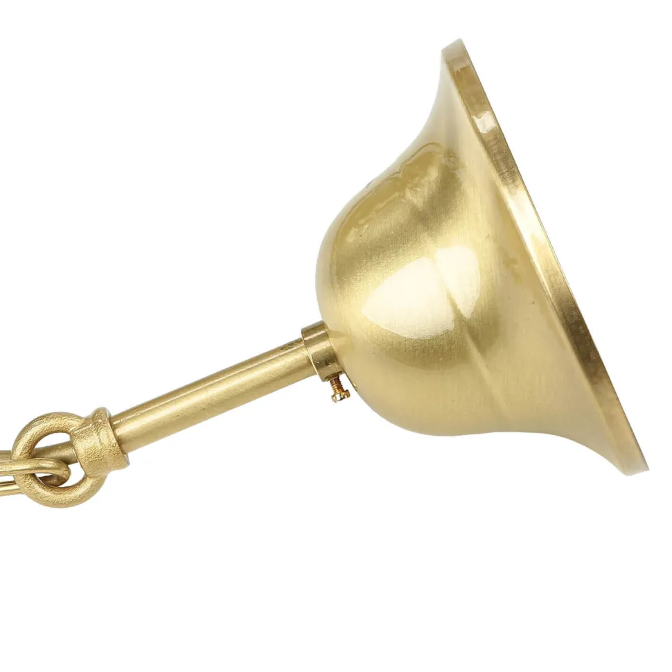 Wetterfeste Hängelampe SANTORIN Messing rund IP54