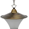 Wetterfeste Pendelleuchte Messing Glas Rustikal