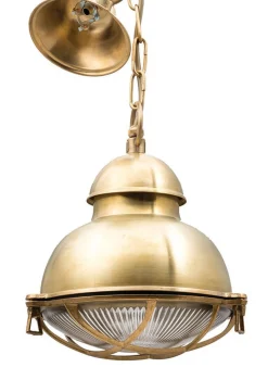 Wetterfeste Pendelleuchte POGONI Messing Maritim