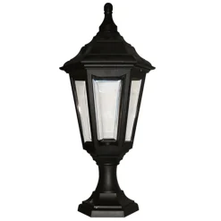 Wetterfeste Sockelleuchte CRAWLEY Schwarz H:51cm