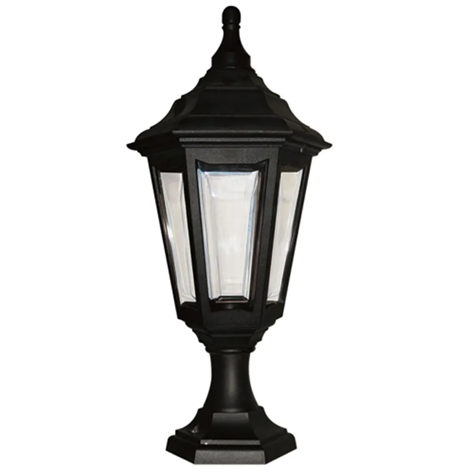 Wetterfeste Sockelleuchte CRAWLEY Schwarz H:51cm