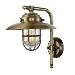 Wetterfeste Wandlampe KAVALA Messing Maritim außen