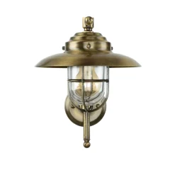 Wetterfeste Wandlampe KAVALA Messing Maritim außen