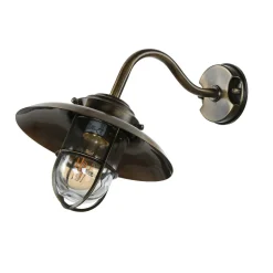 Wetterfeste Wandlampe KAVALA Messing antik rostfrei