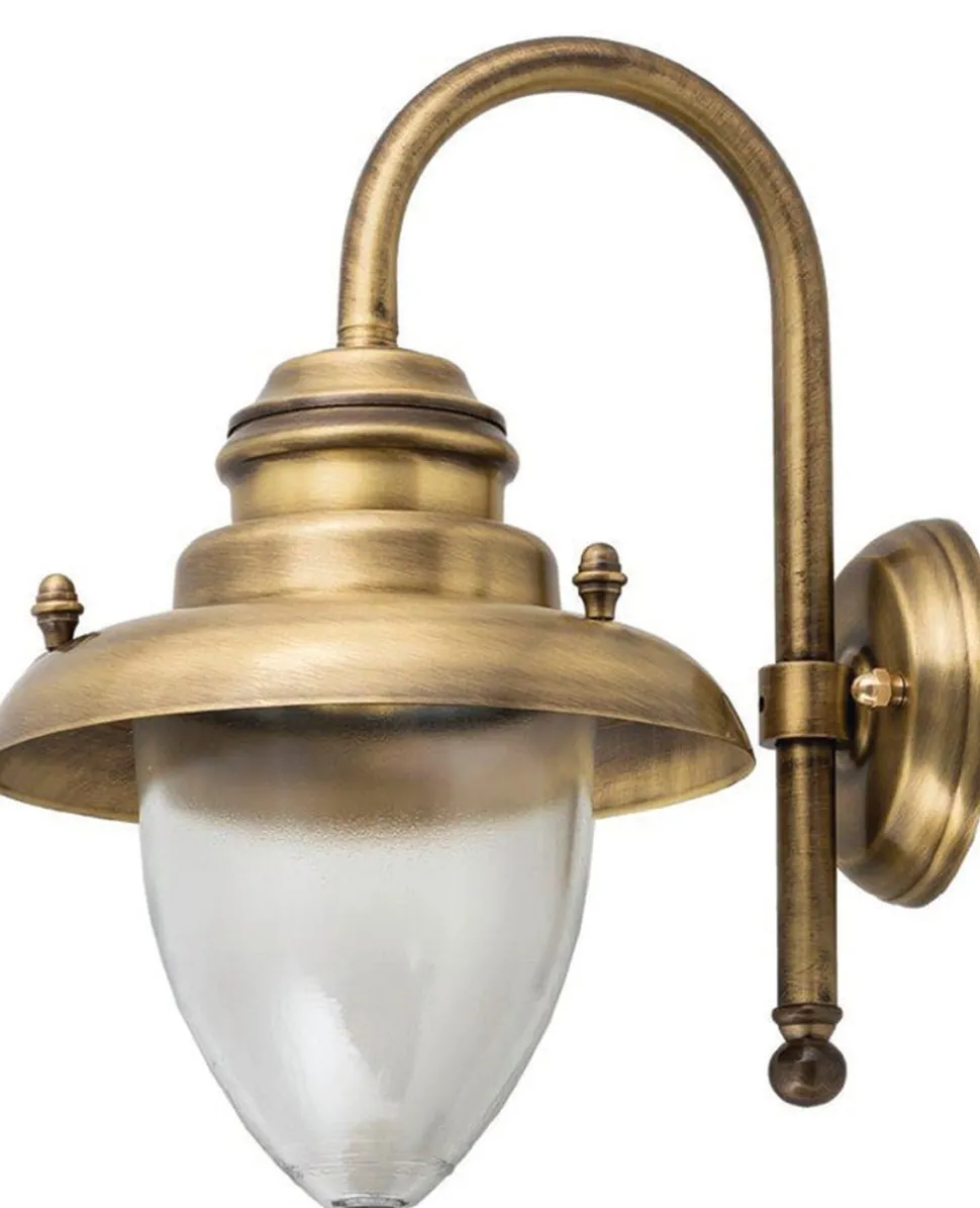 Wetterfeste Wandlampe MARIOS Messing Maritim Hof